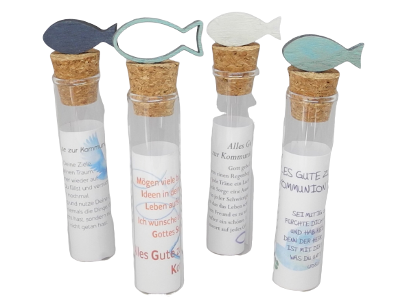 Geldgeschenkreagenzglas Kommunion